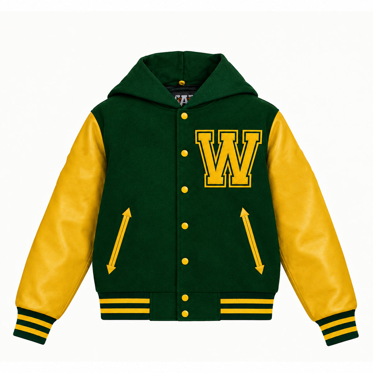 WESTINGHOUSE JACKET W/ZIP HOOD GREEN/YELLOW GOLD