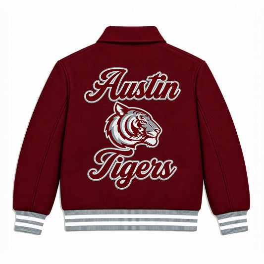AUSTIN WOOL JACKET (BURGUNDY)