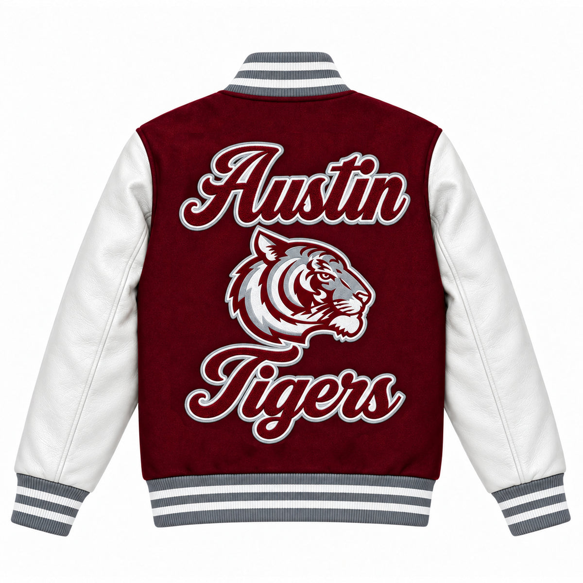 AUSTIN LETTERMEN JACKET (BURGUNDY)