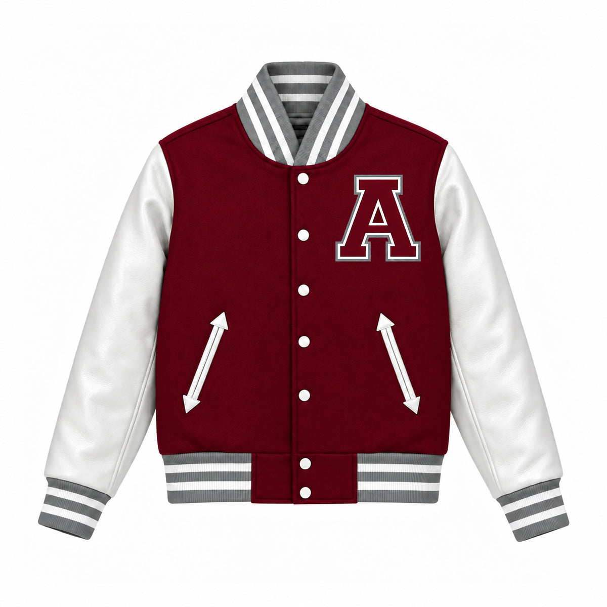AUSTIN LETTERMEN JACKET (BURGUNDY)