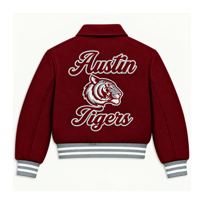 AUSTIN WOOL JACKET (BURGUNDY)