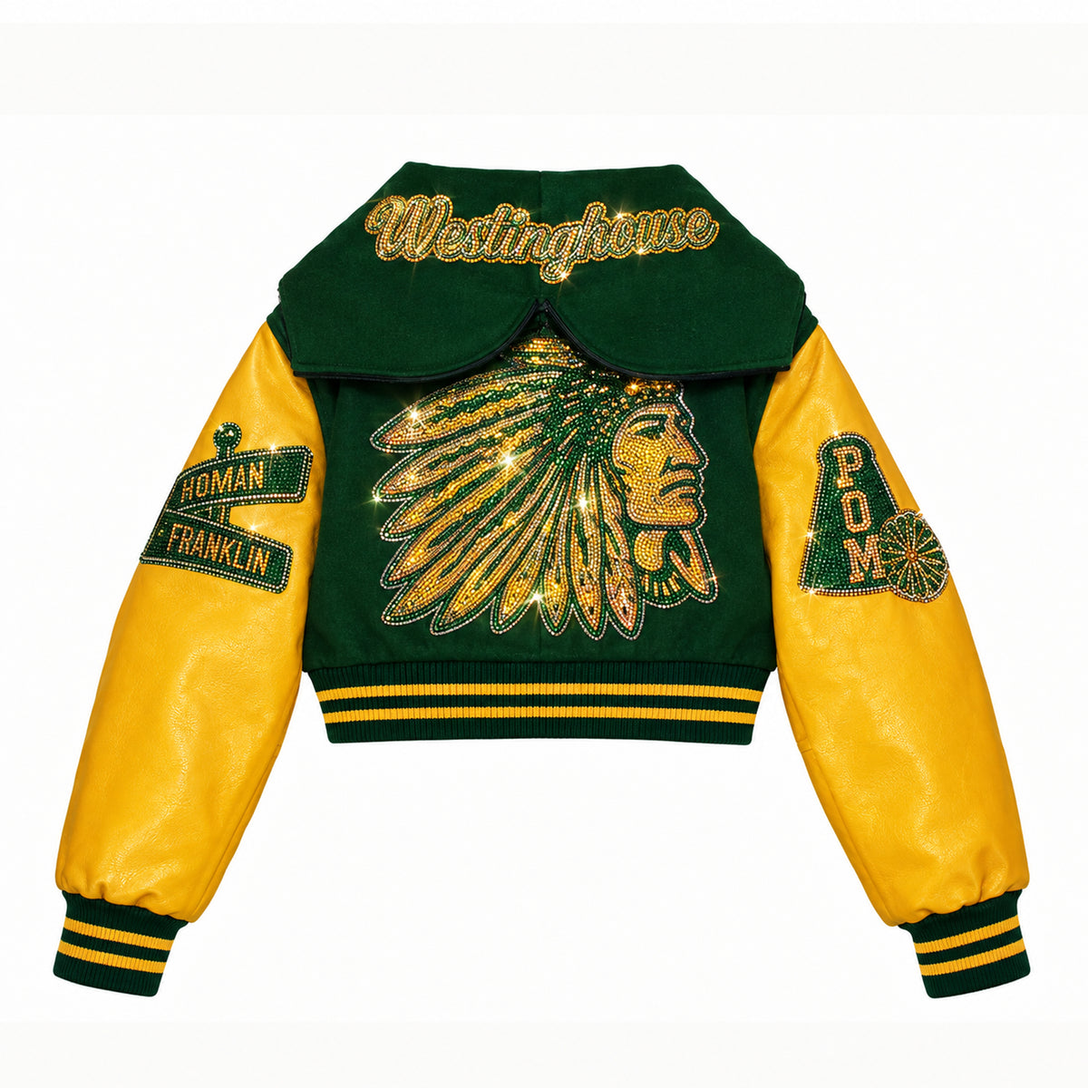 WESTINGHOUSE JACKET W/ZIP HOOD & RHINESTONES