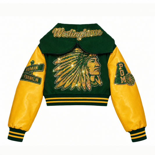 WESTINGHOUSE JACKET W/ZIP HOOD & RHINESTONES