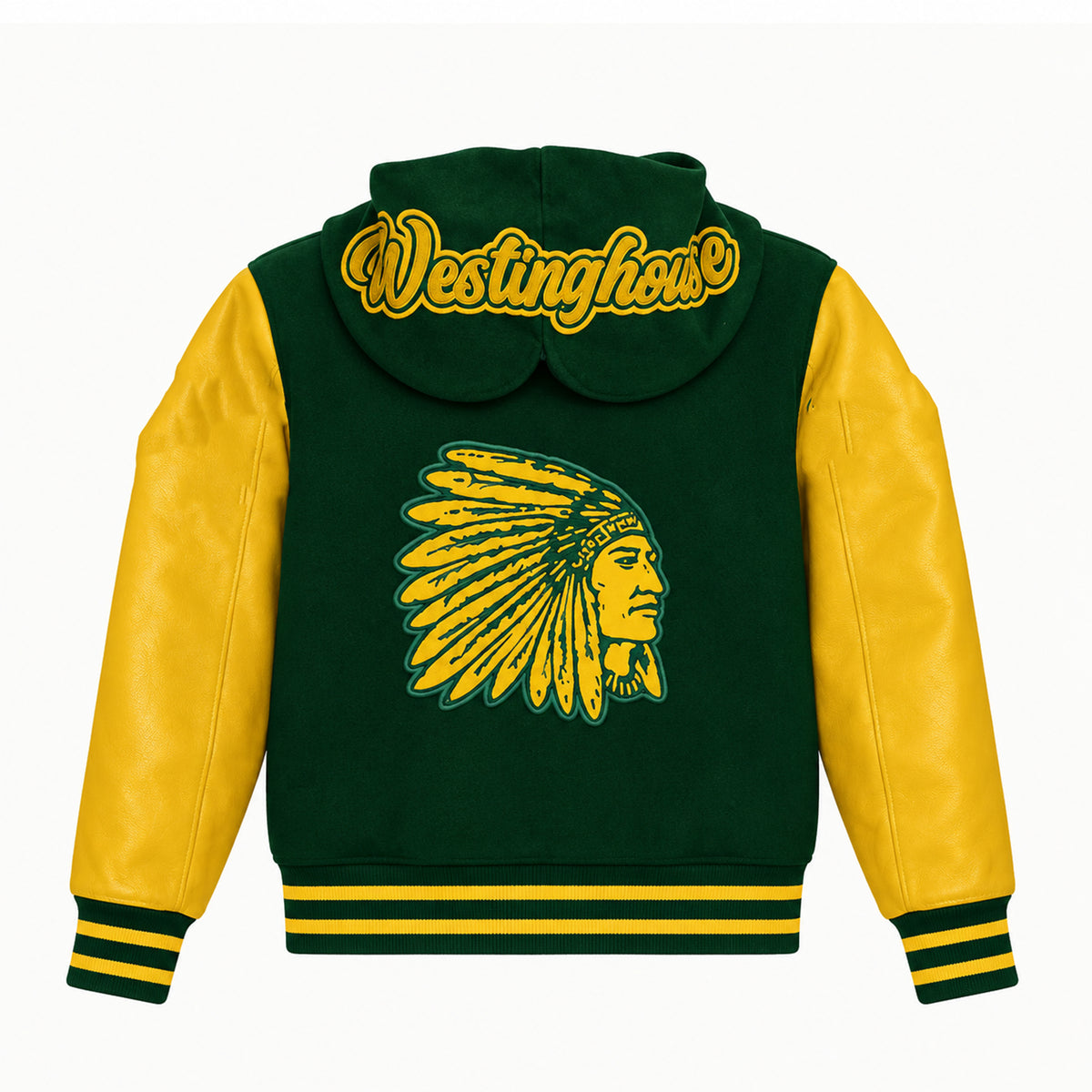WESTINGHOUSE JACKET W/ZIP HOOD GREEN/YELLOW GOLD