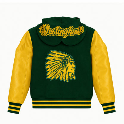 WESTINGHOUSE JACKET W/ZIP HOOD GREEN/YELLOW GOLD