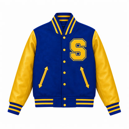 SIMEON JACKET ROYAL BLUE/YELLOW GOLD